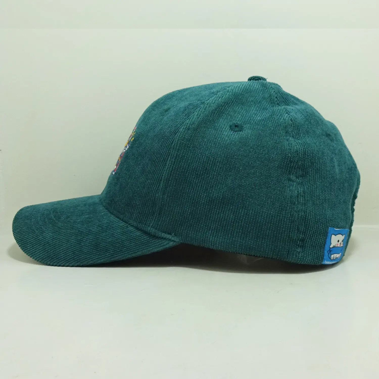 Wholesale 6 Panel Green Embroidery Corduroy Baseball Cap for Man and Woman 3