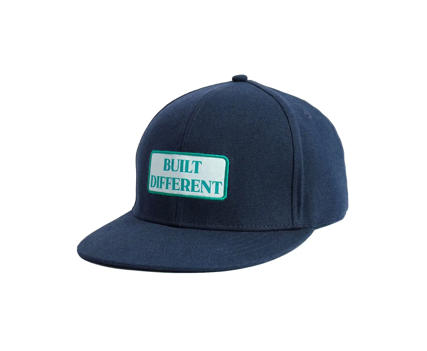 Wholesale 6 Panel Navy Blue Snapback Cap with Custom Logo High Quality Canvas Fabric Plastic Buckle Adjustable Snapback Cap 2