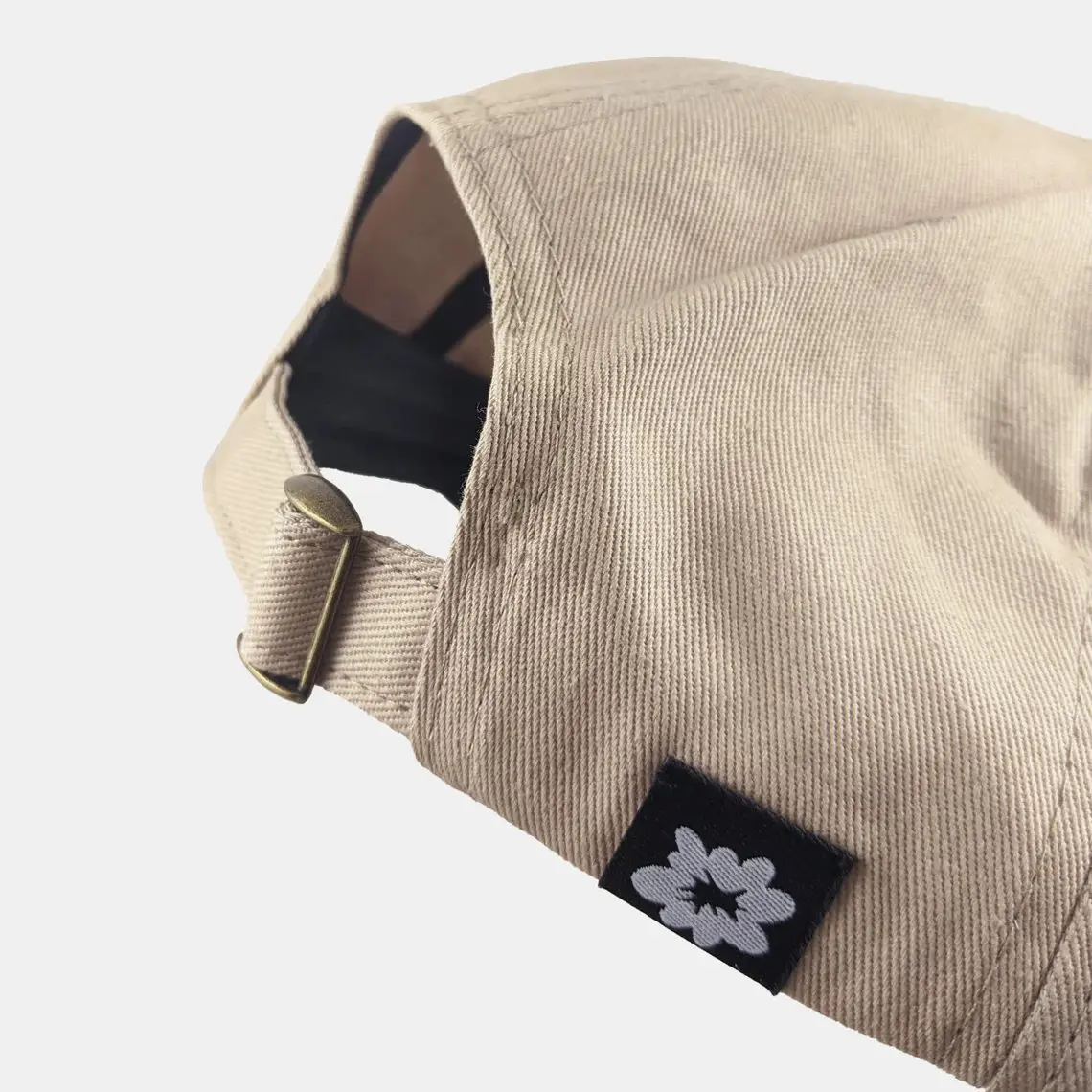 Wholesale 6-Panel Unisex Beige Color Cotton Fabric Unstructured Baseball Cap Low Profile Baseball Cap in Vietnam Factory 3