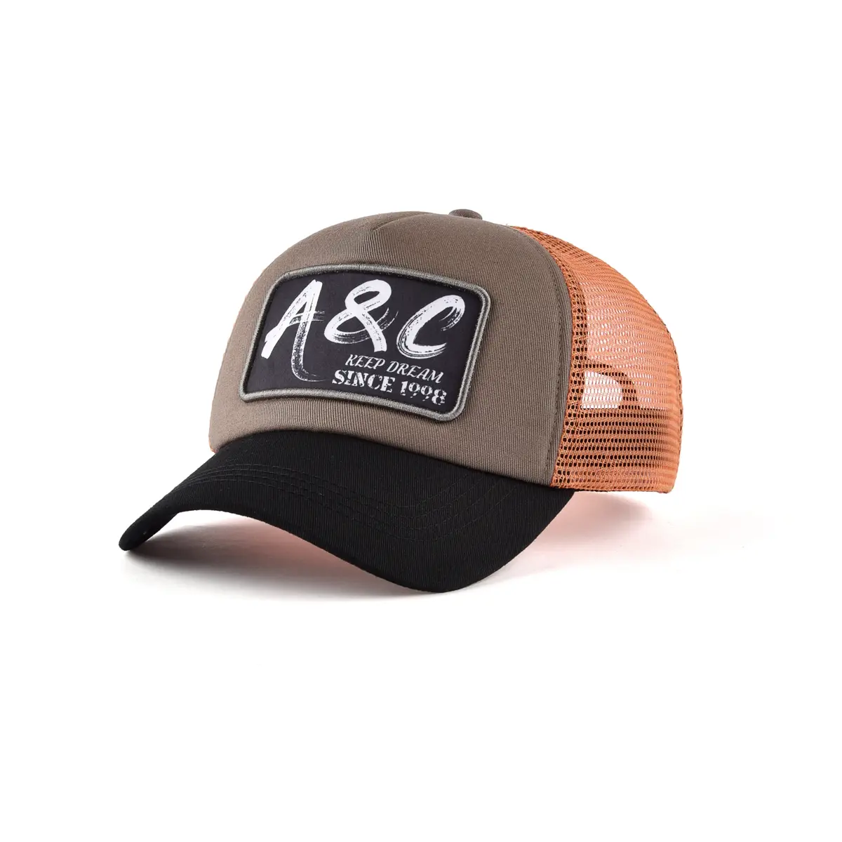 Wholesale Adjustable Summer Sunshade Cotton Medium Profile Trucker Hat 6 Panel Custom Logo Outdoor Travel Golf Shade Trucker Hat 2
