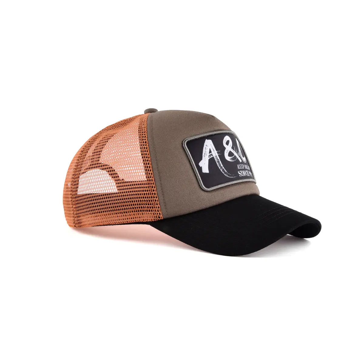 Wholesale Adjustable Summer Sunshade Cotton Medium Profile Trucker Hat 6 Panel Custom Logo Outdoor Travel Golf Shade Trucker Hat 4