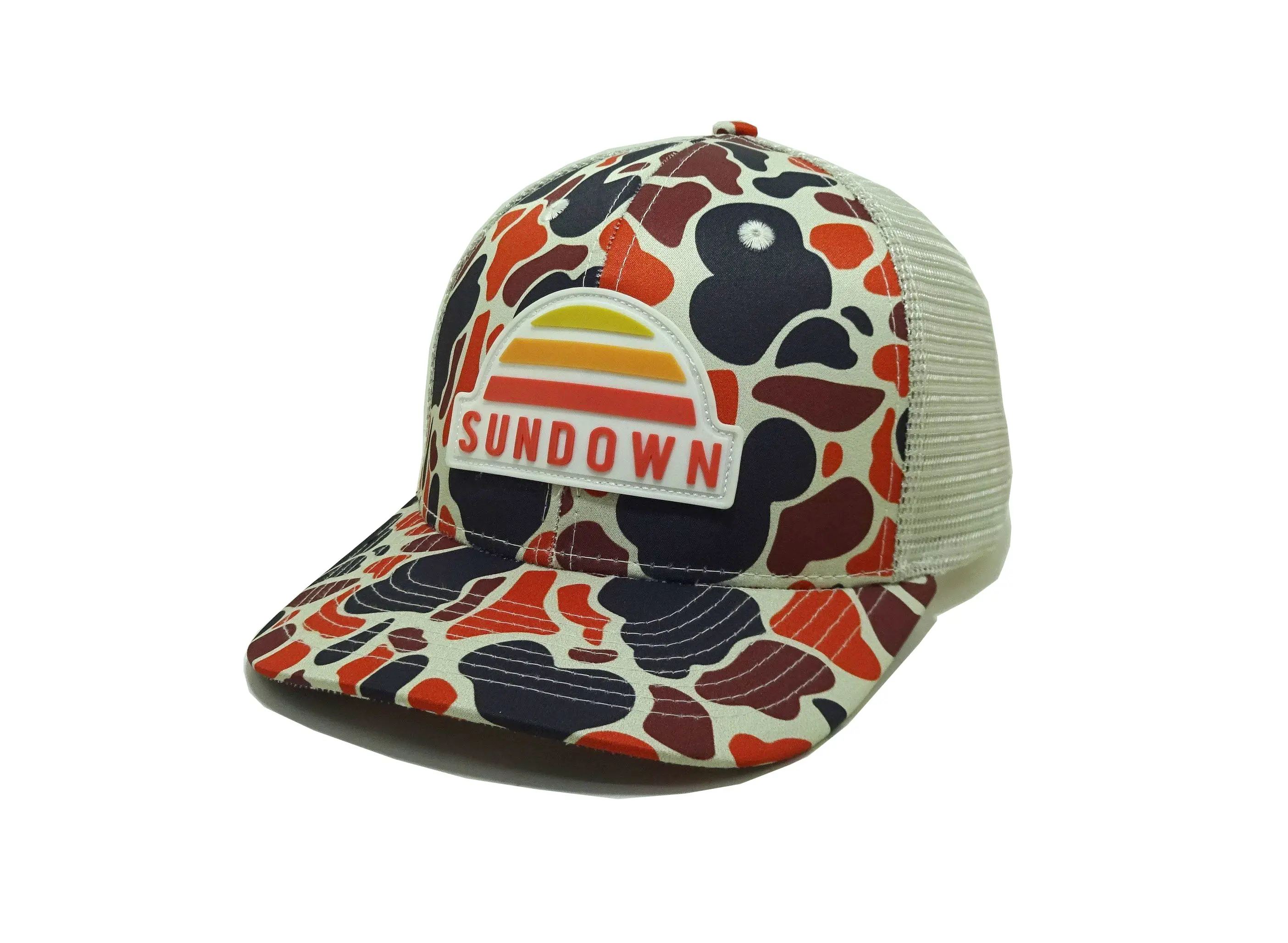 Wholesale Camo Printing Trucker Hat With PVC Custom Logo Design Sport Dad Hats Snapback Promotional Caps Vietnam 2