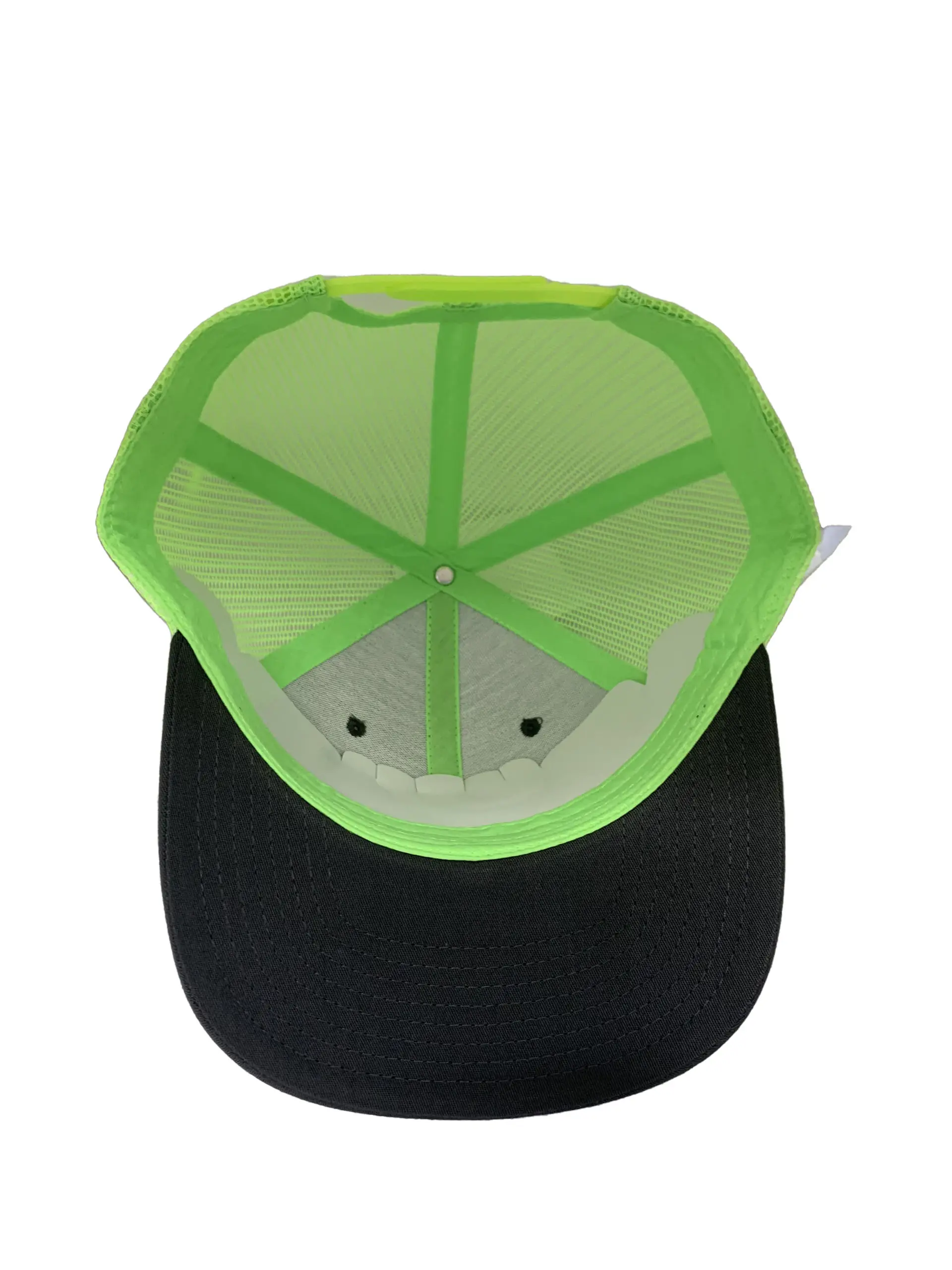 Wholesale Charcoal/ Neon Green Custom Caps Plain Trucker Hats with Custom Color and Low MOQ in Vietnam Gorras Men Caps 4