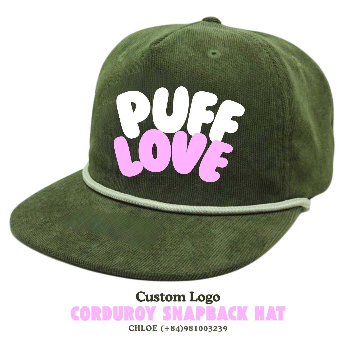 Wholesale Custom 3D Embroidery Logo Unstructured Corduroy Snapback Caps for Outdoor Activities for Hiking Casual 2