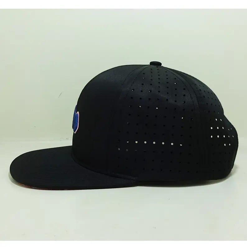 Wholesale Custom 6 Panel 3D Embroidery Logo Snapback Caps Cut Hole Vietnam Made Sports Hat For Men Women Casual Hip Hop Style L1 4
