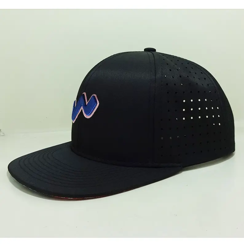 Wholesale Custom 6 Panel 3D Embroidery Logo Snapback Caps Cut Hole Vietnam Made Sports Hat For Men Women Casual Hip Hop Style L1 3