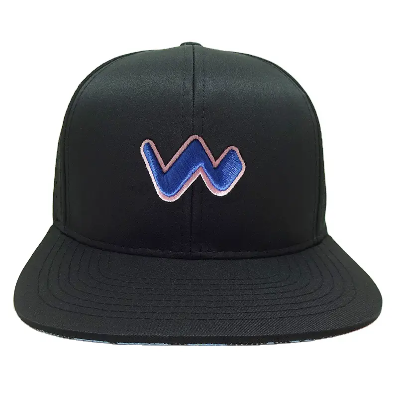 Wholesale Custom 6 Panel 3D Embroidery Logo Snapback Caps Cut Hole Vietnam Made Sports Hat For Men Women Casual Hip Hop Style L1 2