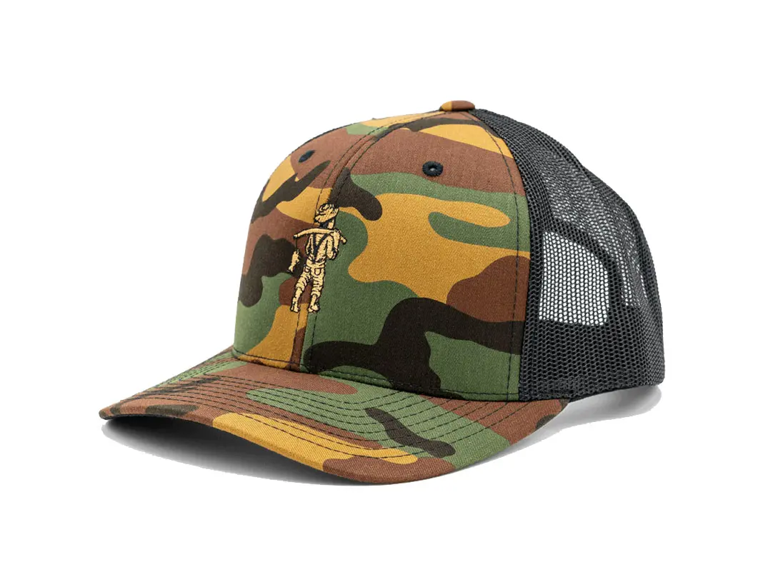 Wholesale Custom Camo Trucker Hat Hiphop Sporty High Quality Adjustable Size for Adults Promotional Snapback Cap 3