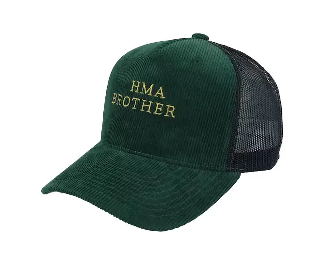 Wholesale Custom Corduroy Trucker Hat High Quality Sports Cap for Man Women Mesh Back Adjustable Fishing Outdoor Trucker Hat 1