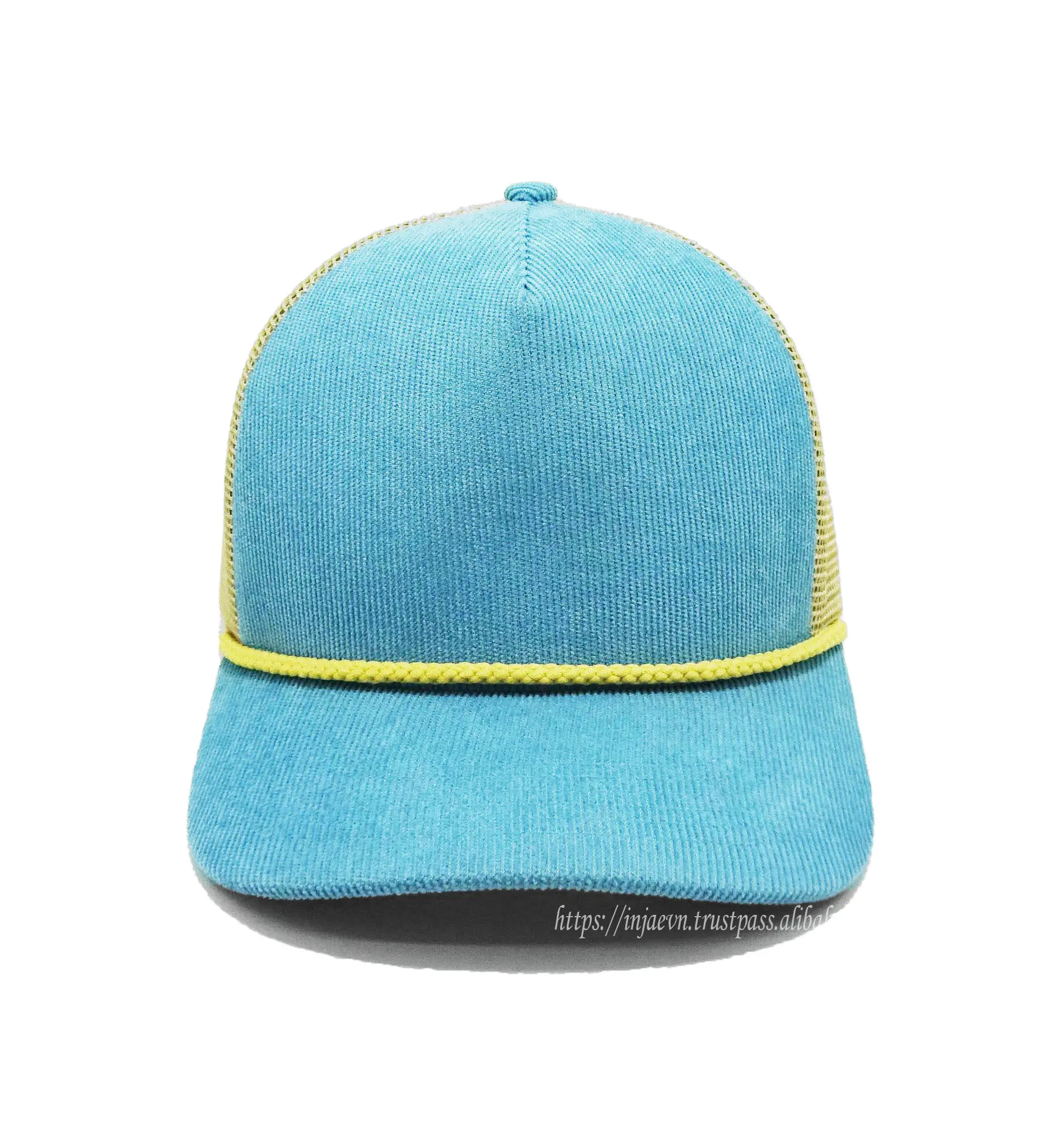 Wholesale Custom Corduroy Trucker Hat with Rope 5-Panel High Quality Sports Cap for Outdoor Unisex Small MOQ Vietnam Factory 1