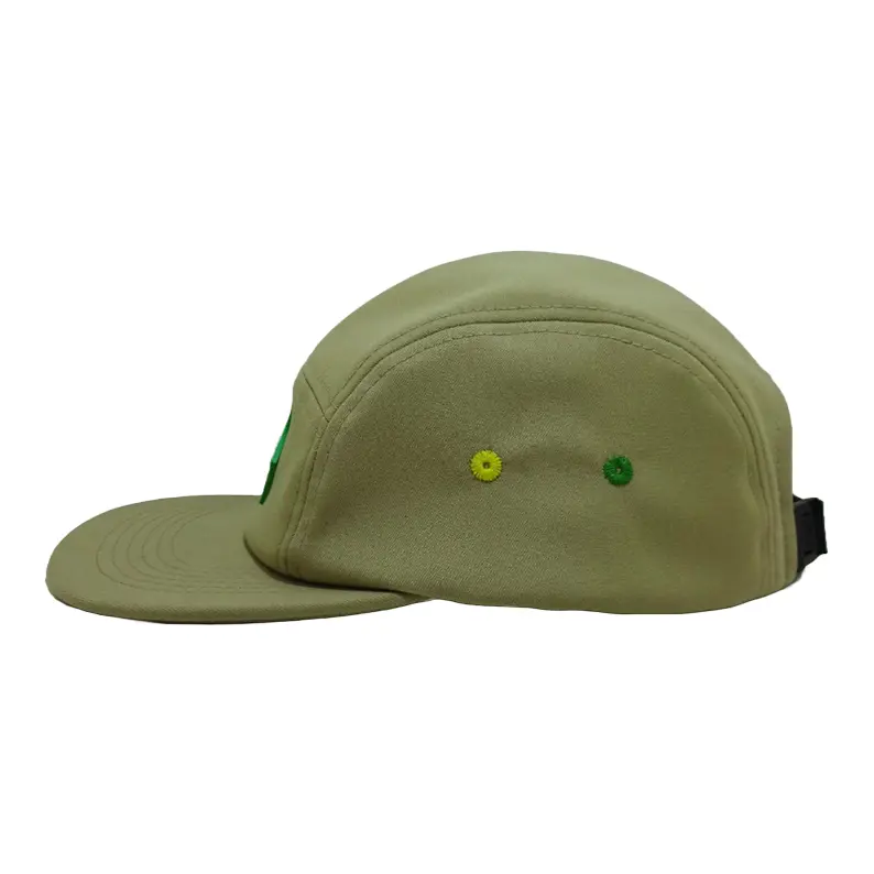 Wholesale Custom Design Rubber Patch Logo 5 Panel Camp Caps Sports Running Snapback Hats Made In Vietnam Casual Outdoor Style L1 5