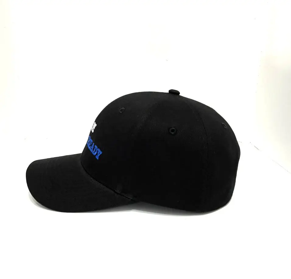 Wholesale Custom Embroidery Logo Baseball Cap for Unisex High Quality Black Color Cotton Fabric Promotional Snapback Cap 3