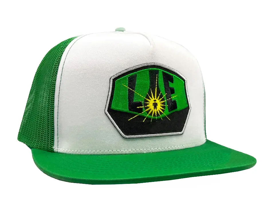 Wholesale Custom Logo Fashionable Gorras Trucker Hat 5-Panel Flat Brim High Quality Green Color High Profile Trucker Hat 2