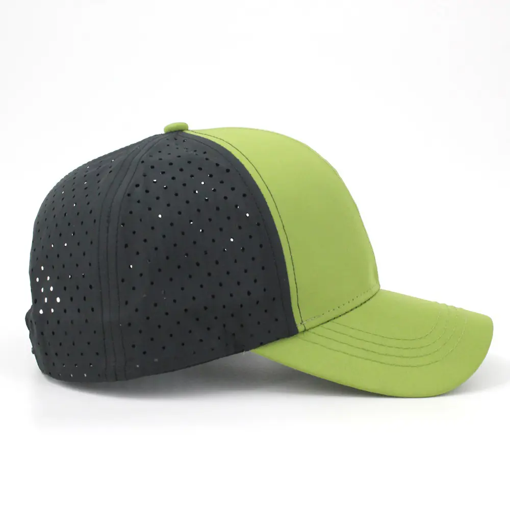 Wholesale Custom Logo High Quality 6 Panels Laser Cut Plain Adjustable Adults Size Baseball Cap for Man in Vietnam Factory 4
