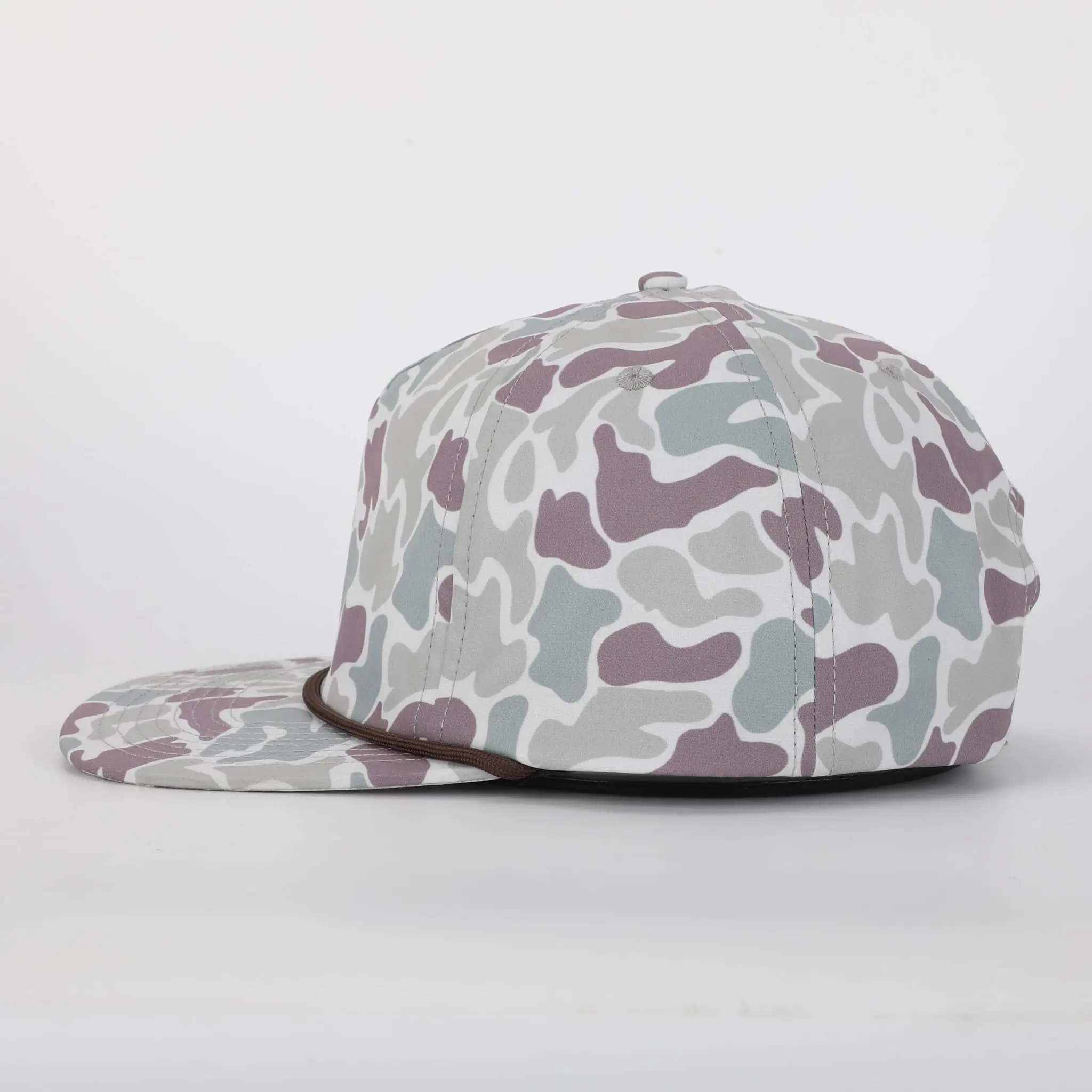 Wholesale Custom Retro Vintage Camo Snapback Cap Camouflage Rope Hat Outdoor Sports Cap Vietnam Factory Classic Trucker Caps 4