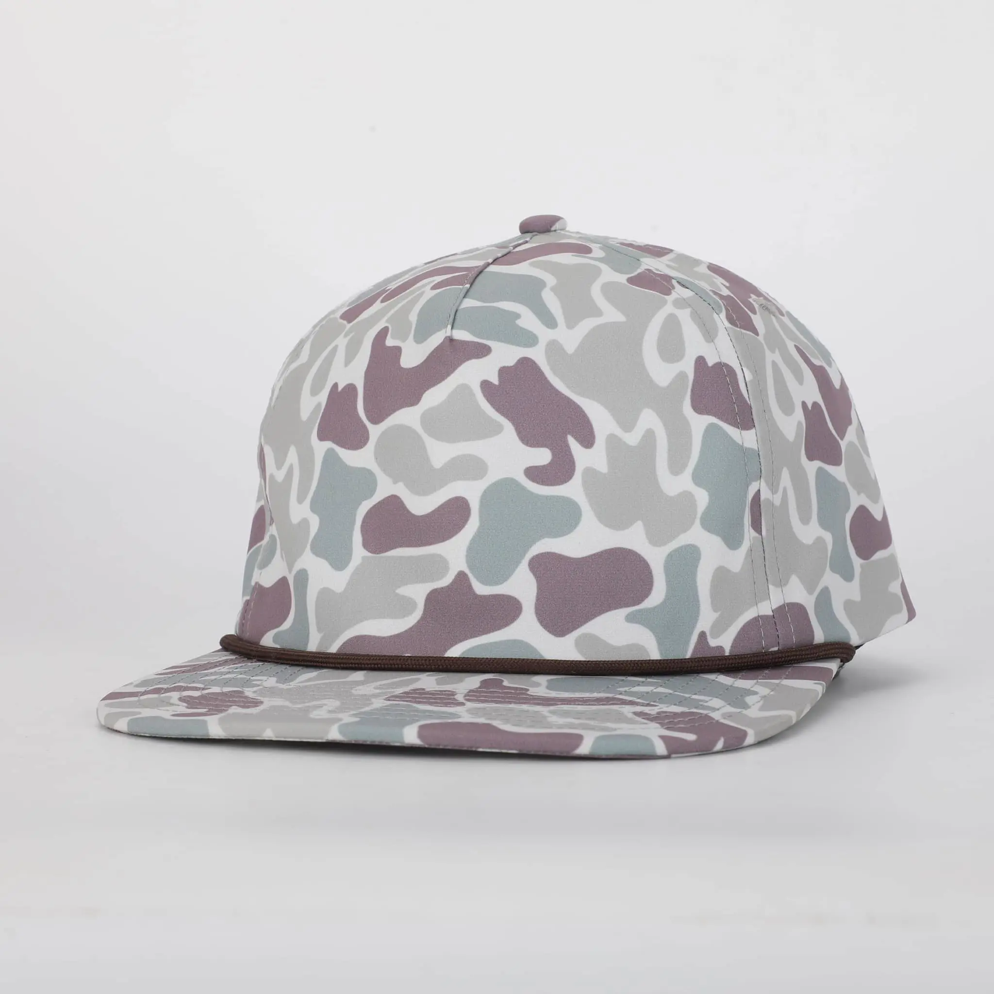 Wholesale Custom Retro Vintage Camo Snapback Cap Camouflage Rope Hat Outdoor Sports Cap Vietnam Factory Classic Trucker Caps 3
