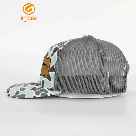 Wholesale Custom Trucker Hat High Quality Mesh on the Back Adjustable Snap Back Digital Printing Ducks Camo Unisex Sports Cap 3