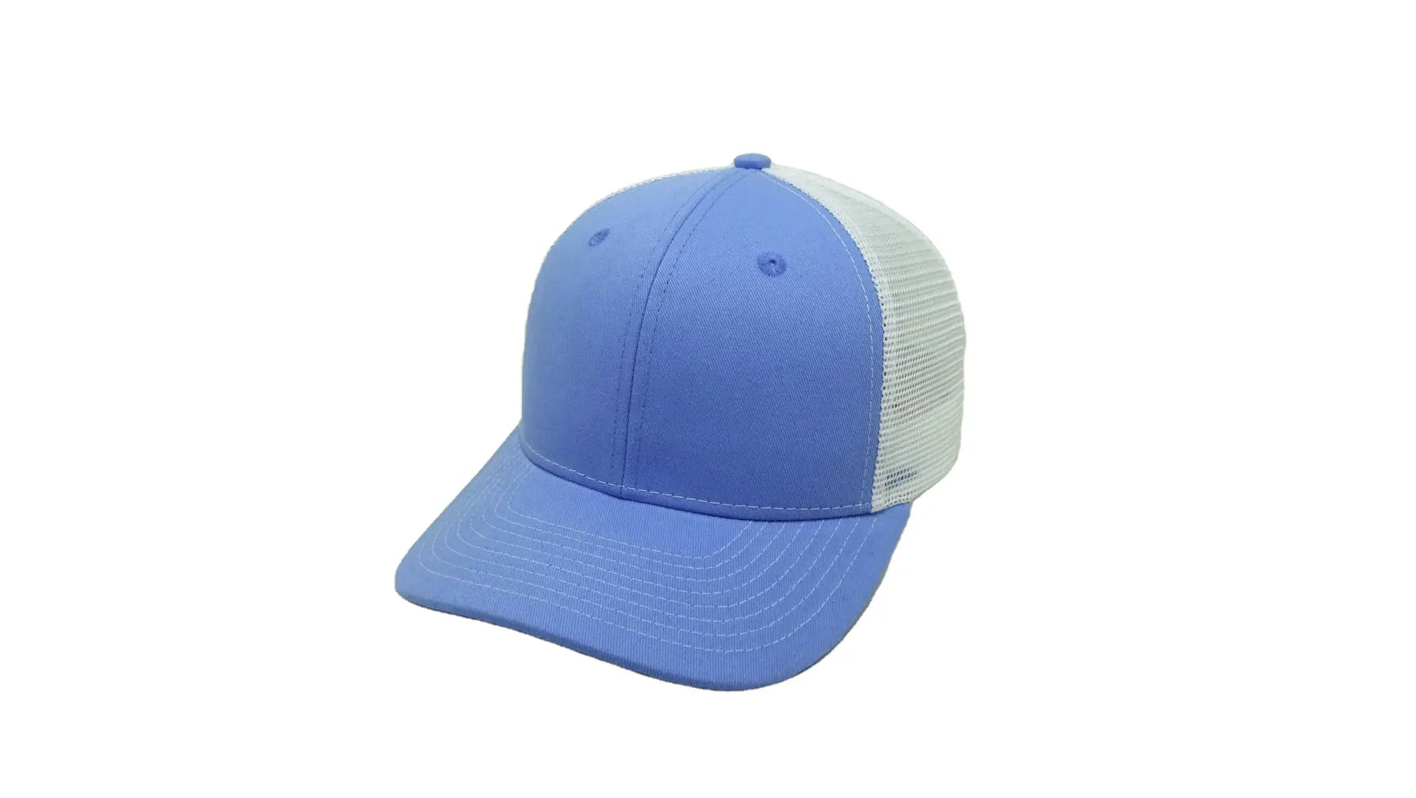 Wholesale Custom Trucker Hats in Vietnam Factory High Quality Blue/White Blank Trucker Hats for Men Sport Caps Snapback Cap 4