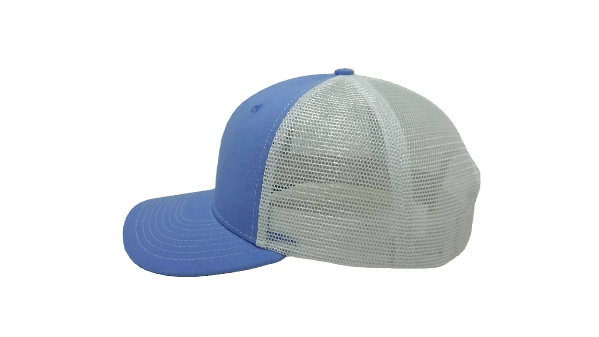 Wholesale Custom Trucker Hats in Vietnam Factory High Quality Blue/White Blank Trucker Hats for Men Sport Caps Snapback Cap 3