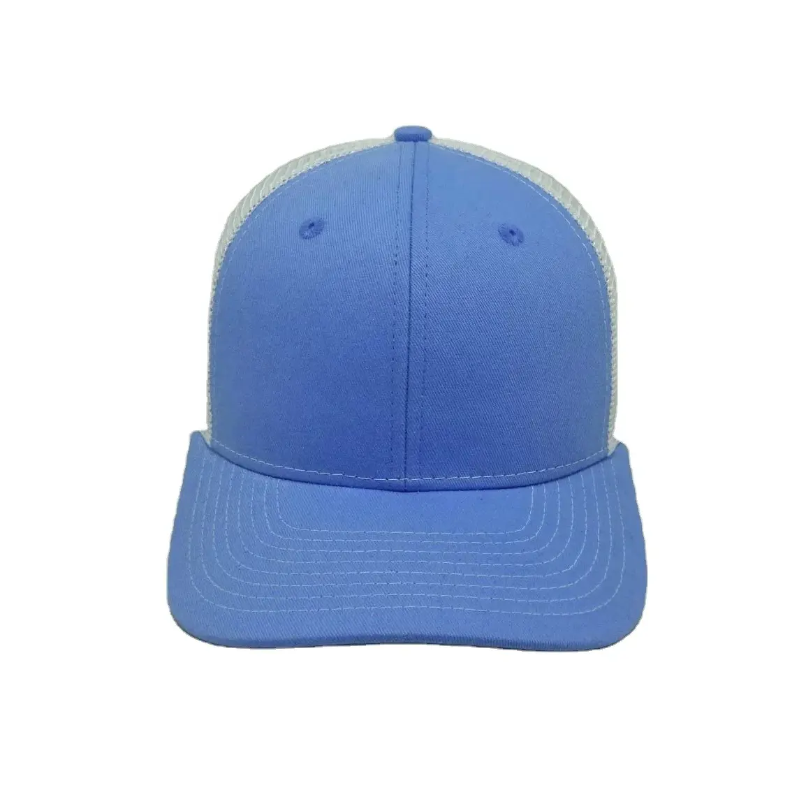 Wholesale Custom Trucker Hats in Vietnam Factory High Quality Blue/White Blank Trucker Hats for Men Sport Caps Snapback Cap 1