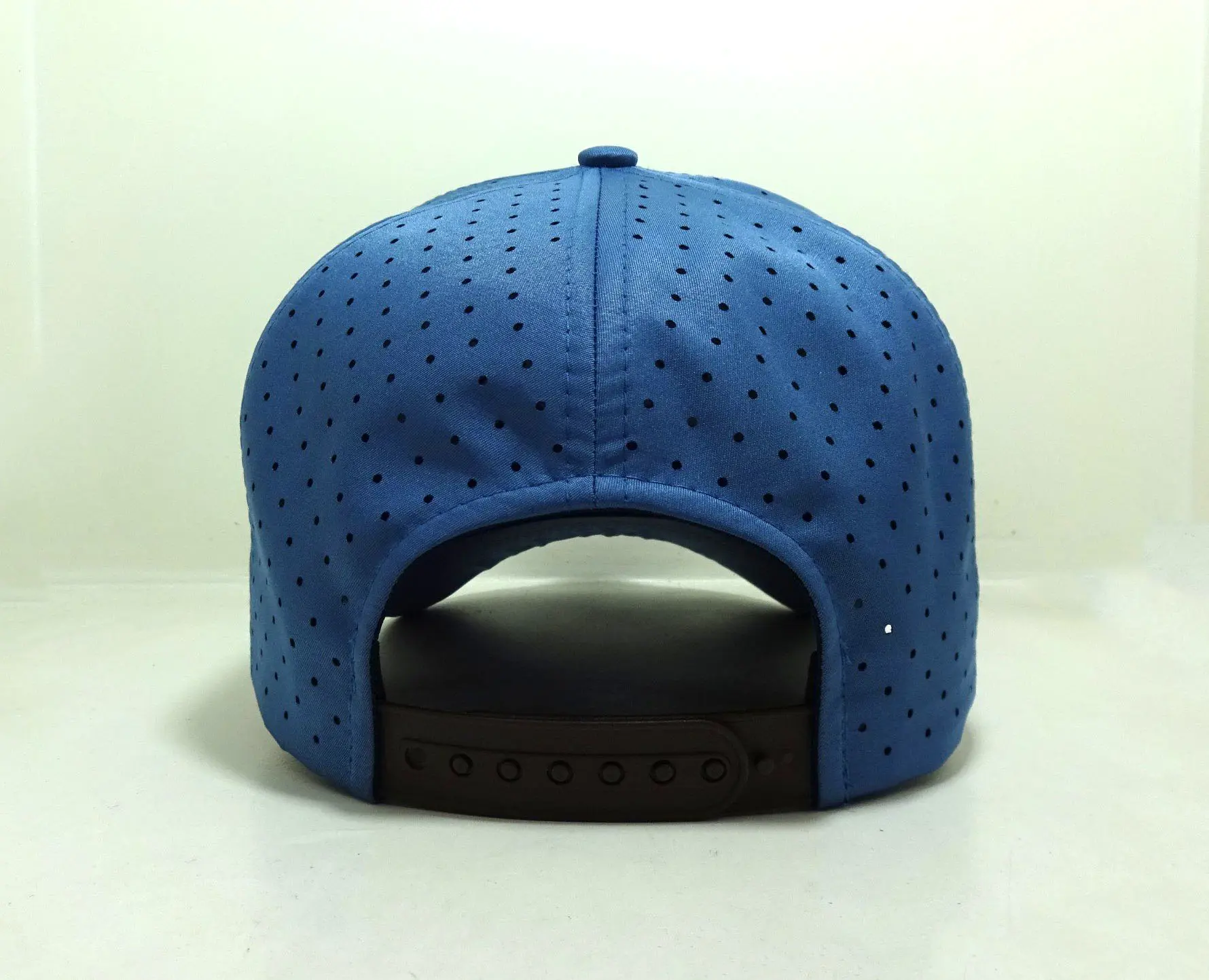 Wholesale Customize Laser Cut High Quality Navy Blue Baseball Cap with Rope Outdoor Sunscreen HipHop Sports Cap for All Seasons 5