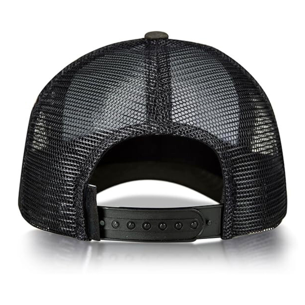 Wholesale Dark Brown/Black Trucker Hat 6 Panel Custom Logo Patch Embroidery/Woven/Leather/PVC Curve Brim Tag on Snapback Closure 5
