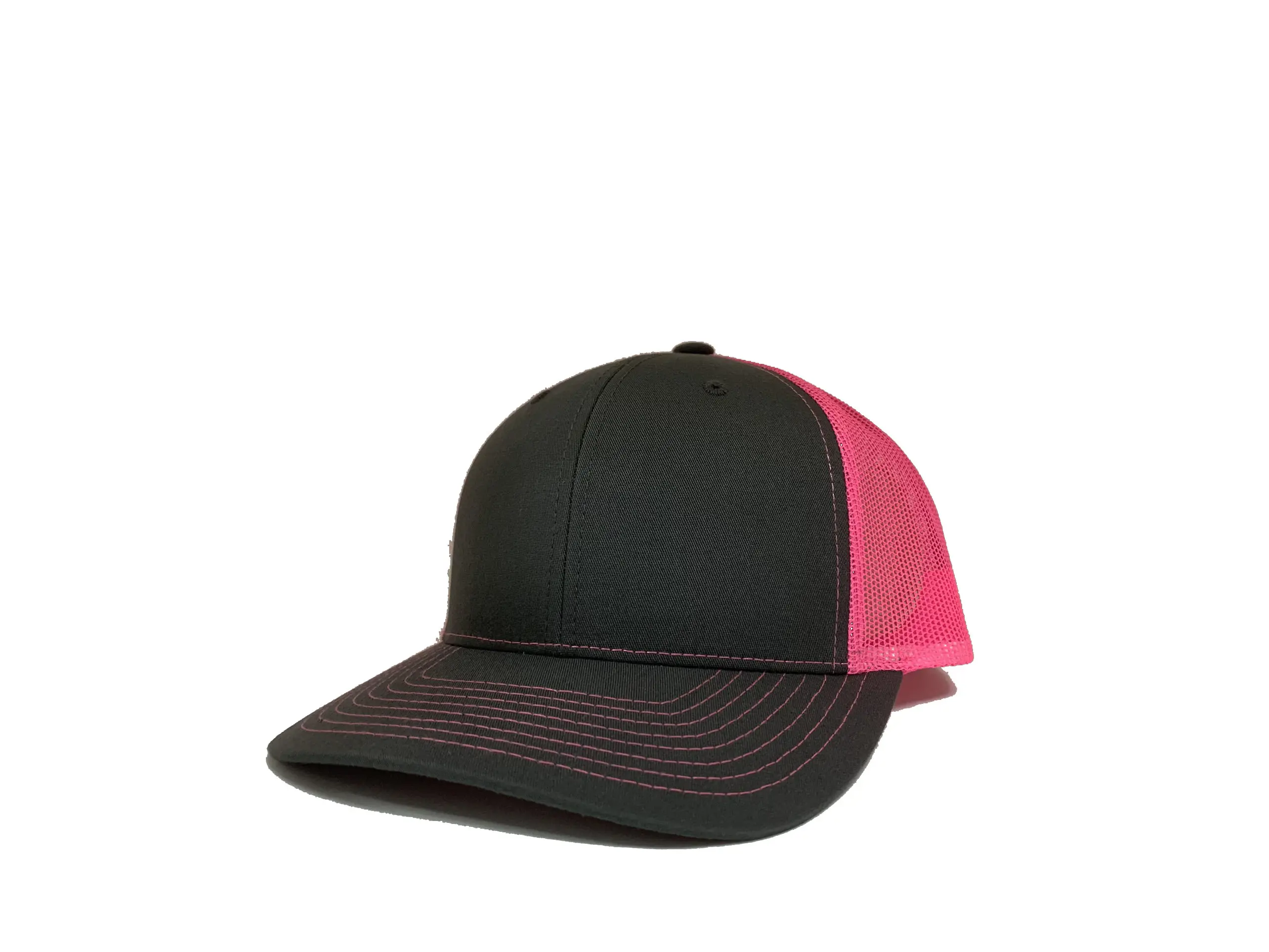 Wholesale Dark Gray/Pink Trucker Hats Custom Snapback Caps Hat Custom Design Logo Vietnam Promotional Hat Sports Cap for Man 3