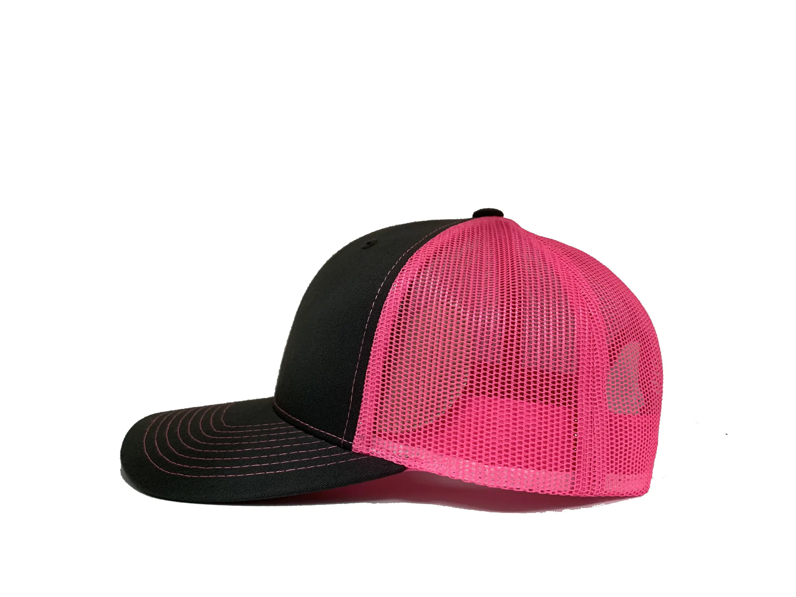 Wholesale Dark Gray/Pink Trucker Hats Custom Snapback Caps Hat Custom Design Logo Vietnam Promotional Hat Sports Cap for Man 4