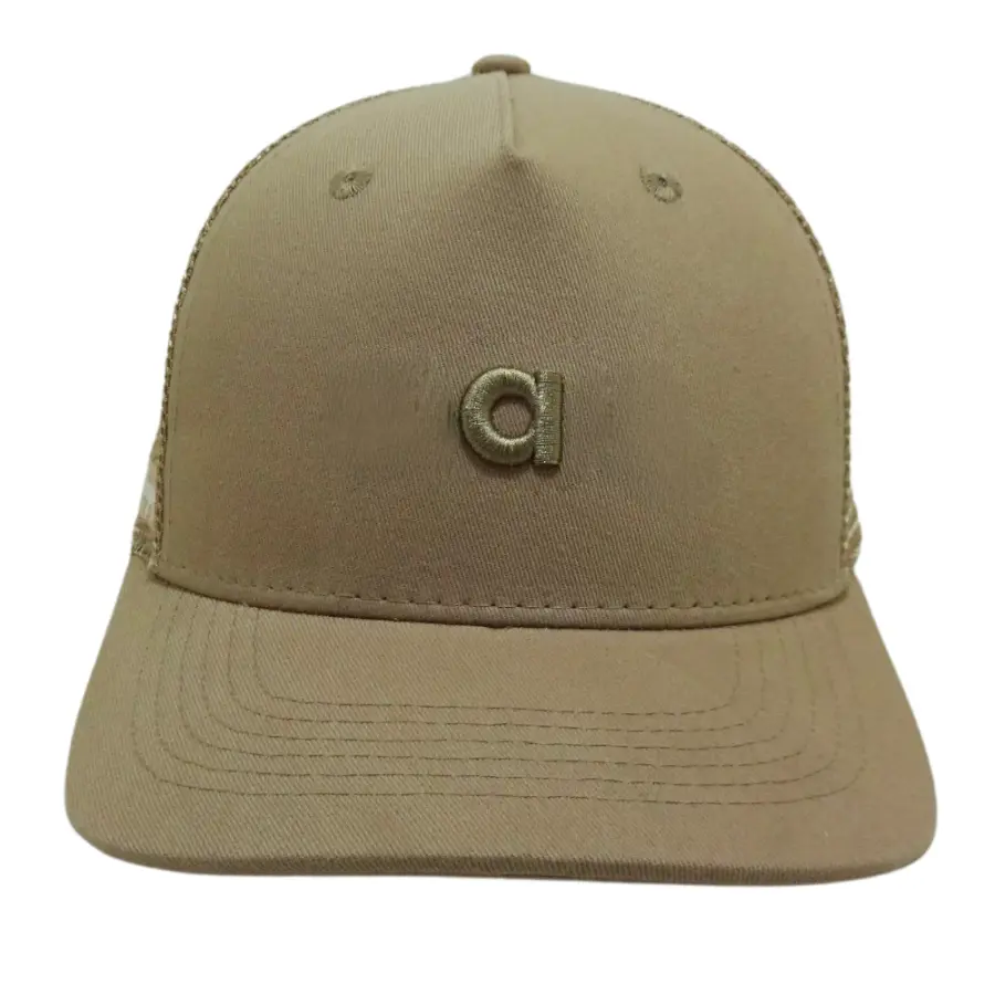 Wholesale Embroidered Snapback Trucker Hat 6 Panel Structured Letter Pattern With Mesh Custom Label Inside and Tag Outside OEM 2