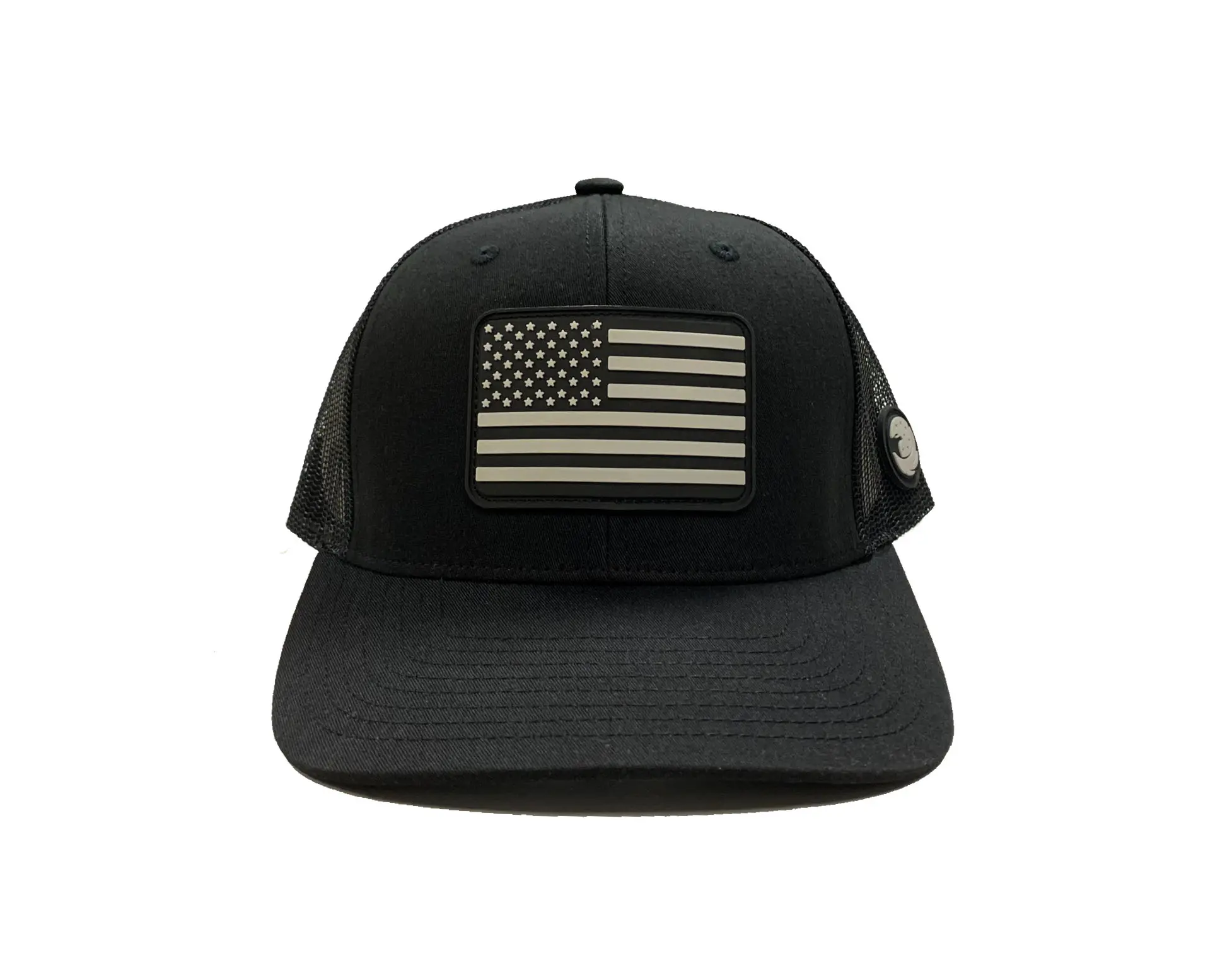 Wholesale High Fashion Customized Trucker Hat High Quality Rubber Logo All Black Support Sample Cap in Vietnam Factory 1