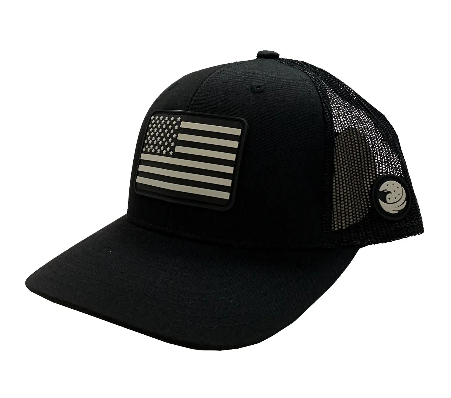 Wholesale High Fashion Customized Trucker Hat High Quality Rubber Logo All Black Support Sample Cap in Vietnam Factory 2