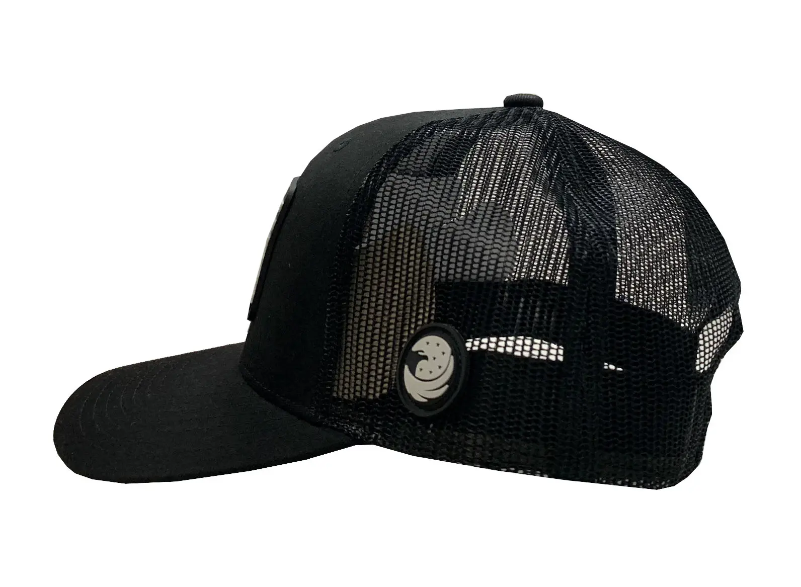 Wholesale High Fashion Customized Trucker Hat High Quality Rubber Logo All Black Support Sample Cap in Vietnam Factory 4