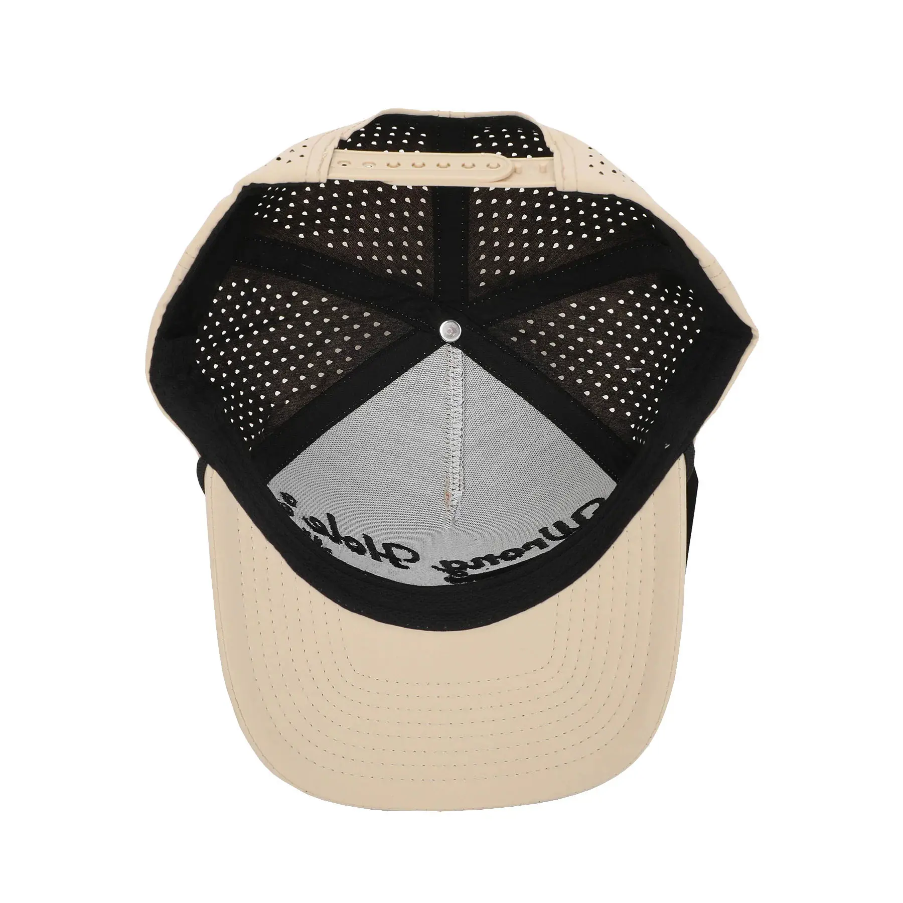 Wholesale High Fashion Luxury Custom Laser Cut Golf Hat with Rope High Quality Adjustable Sports Cap From Vietnam Supplier 5