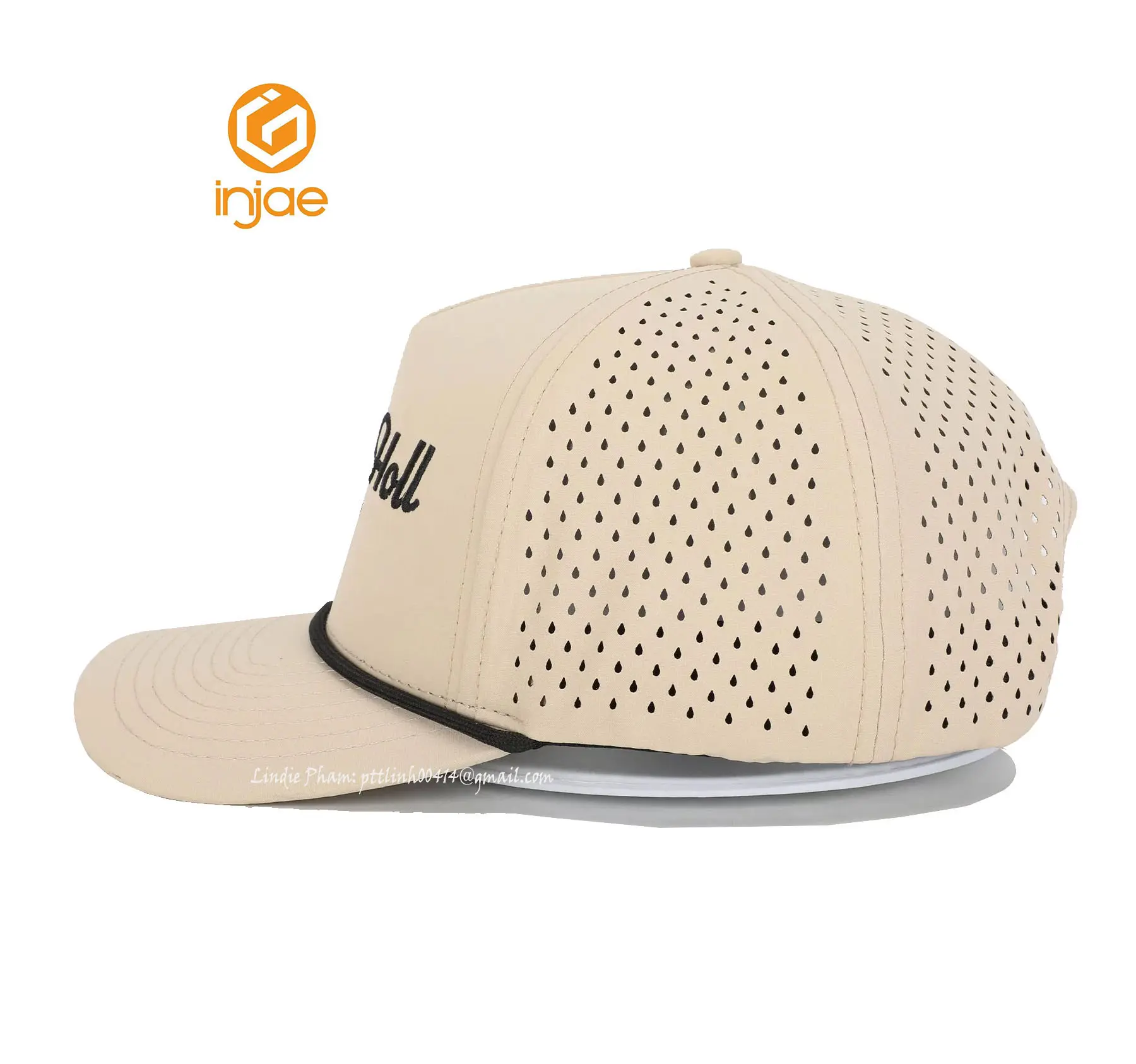 Wholesale High Fashion Luxury Custom Laser Cut Golf Hat with Rope High Quality Adjustable Sports Cap From Vietnam Supplier 3