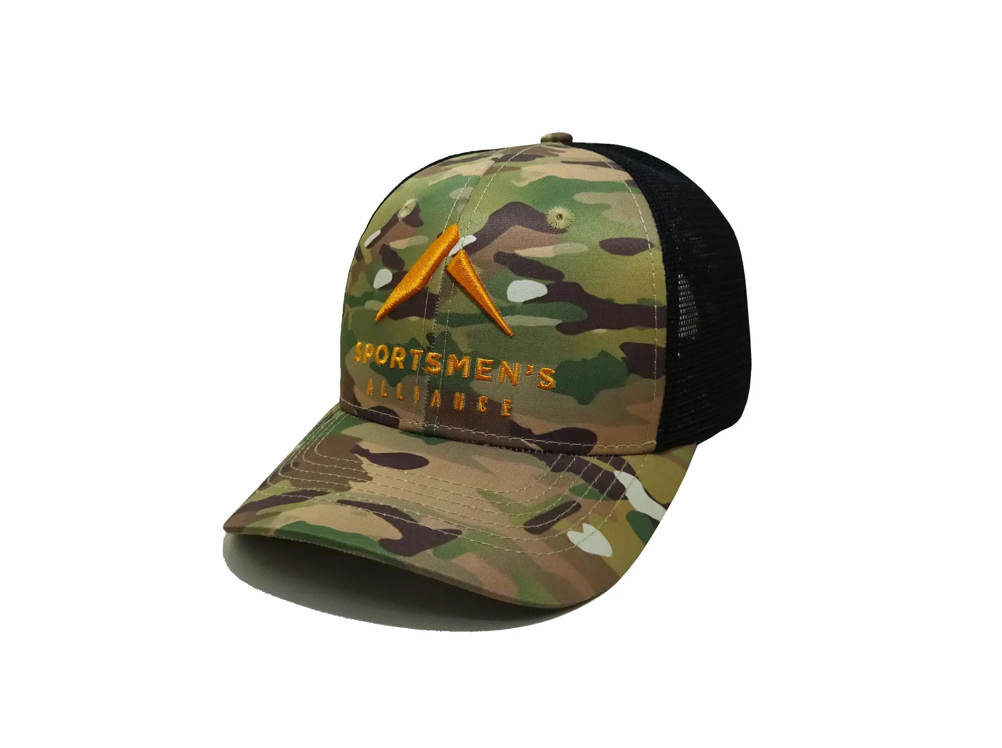 Wholesale High Quality Camouflage Trucker Hat with Custom Logo Digital Printing UV Protection for Hunting Outdoor Trucker Hat 3