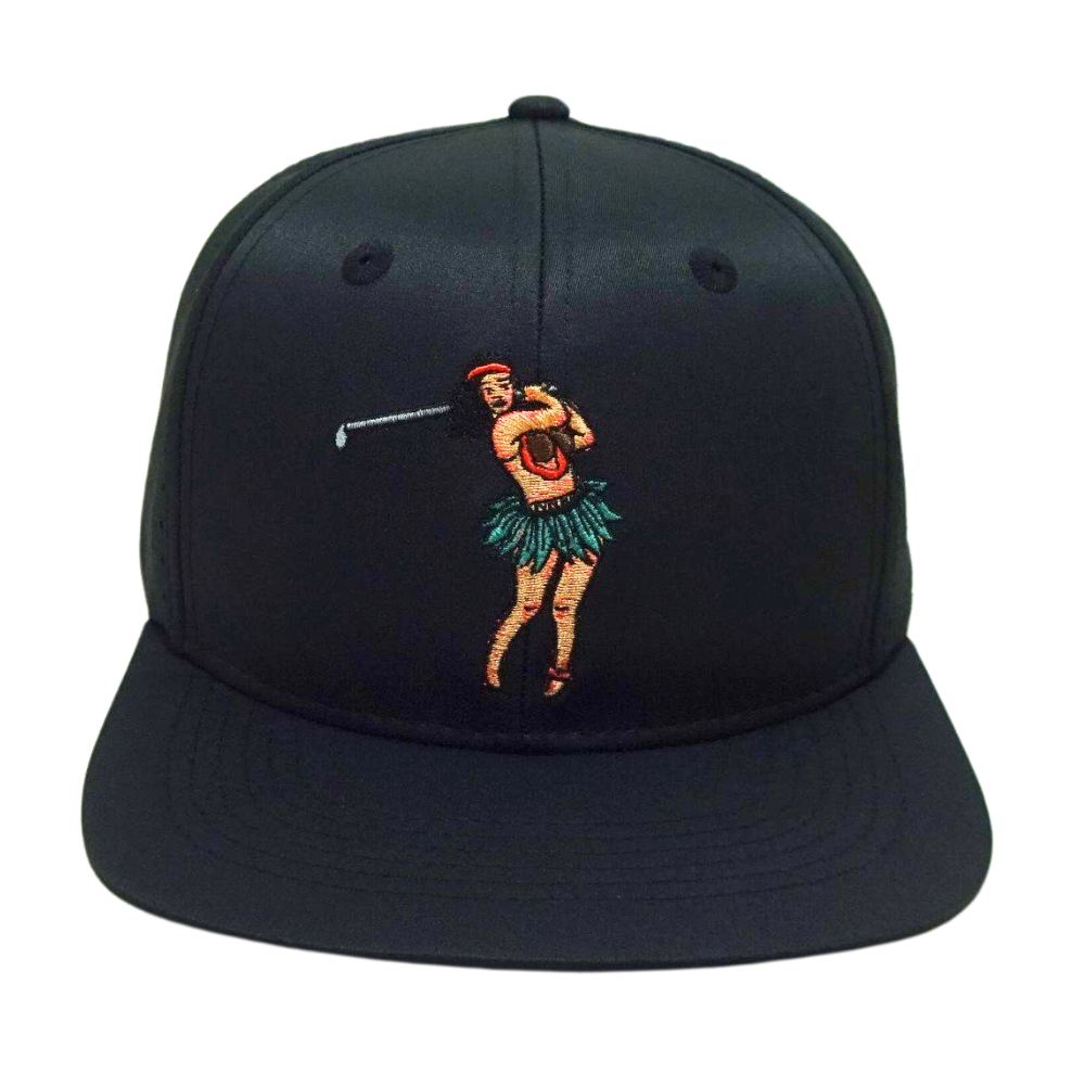 Wholesale High Quality Custom Golf Embroidery 6 Panel Black Laser Cut Hole Perforated Structured Cap Factory for Men and Women 2