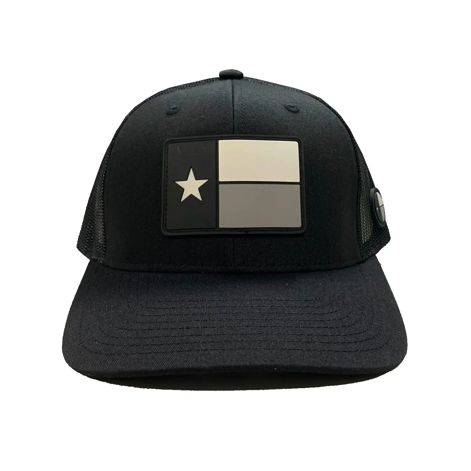 Wholesale High Quality Custom Rubber Logo Black Color Hiphop Style Mesh Back Cotton/Mesh Fabric Trucker Hat in Vietnam Factory 1