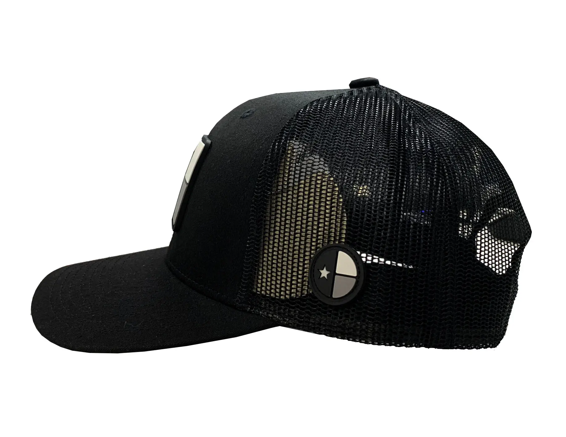 Wholesale High Quality Custom Rubber Logo Black Color Hiphop Style Mesh Back Cotton/Mesh Fabric Trucker Hat in Vietnam Factory 3
