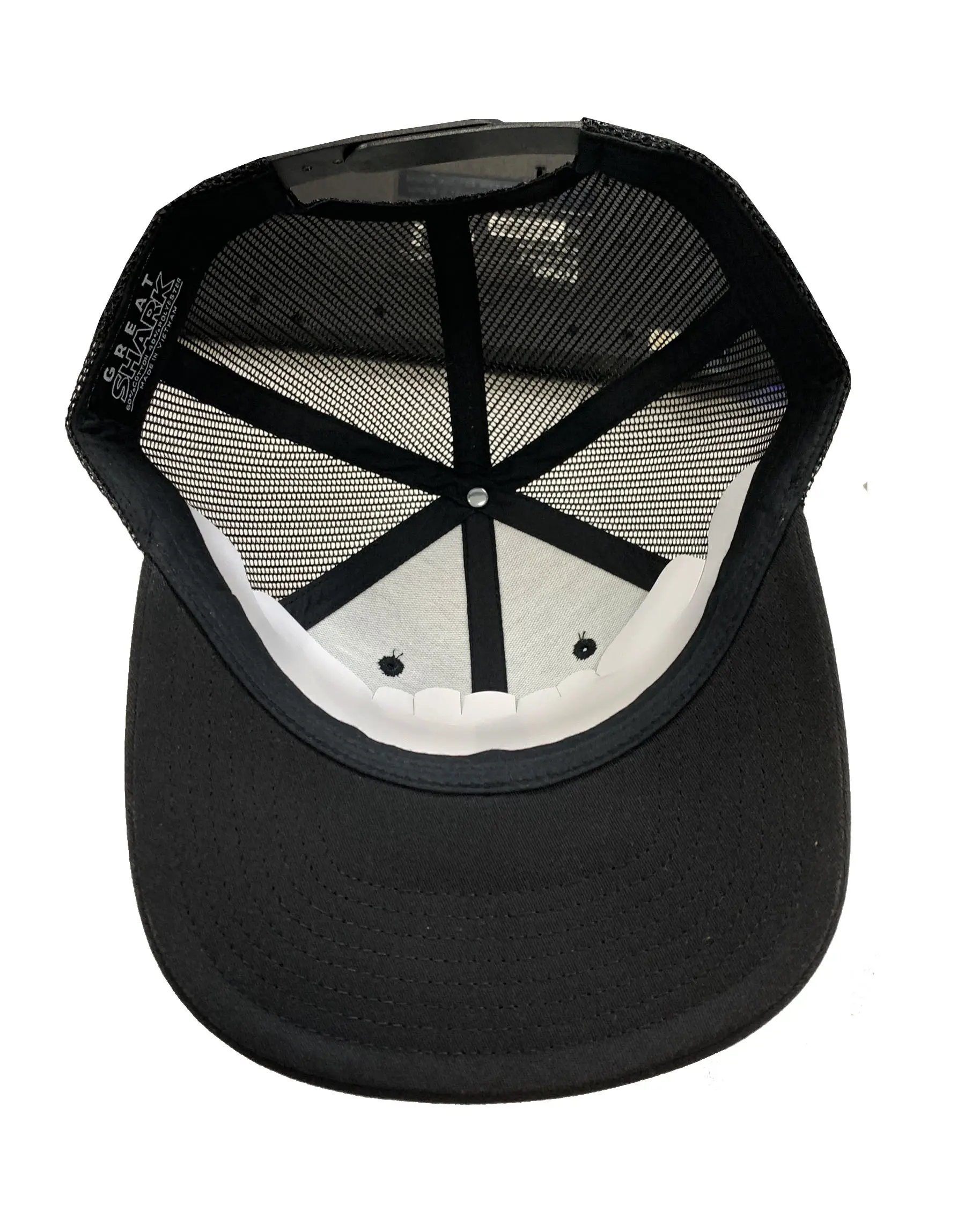 Wholesale High Quality Custom Rubber Logo Black Color Hiphop Style Mesh Back Cotton/Mesh Fabric Trucker Hat in Vietnam Factory 5