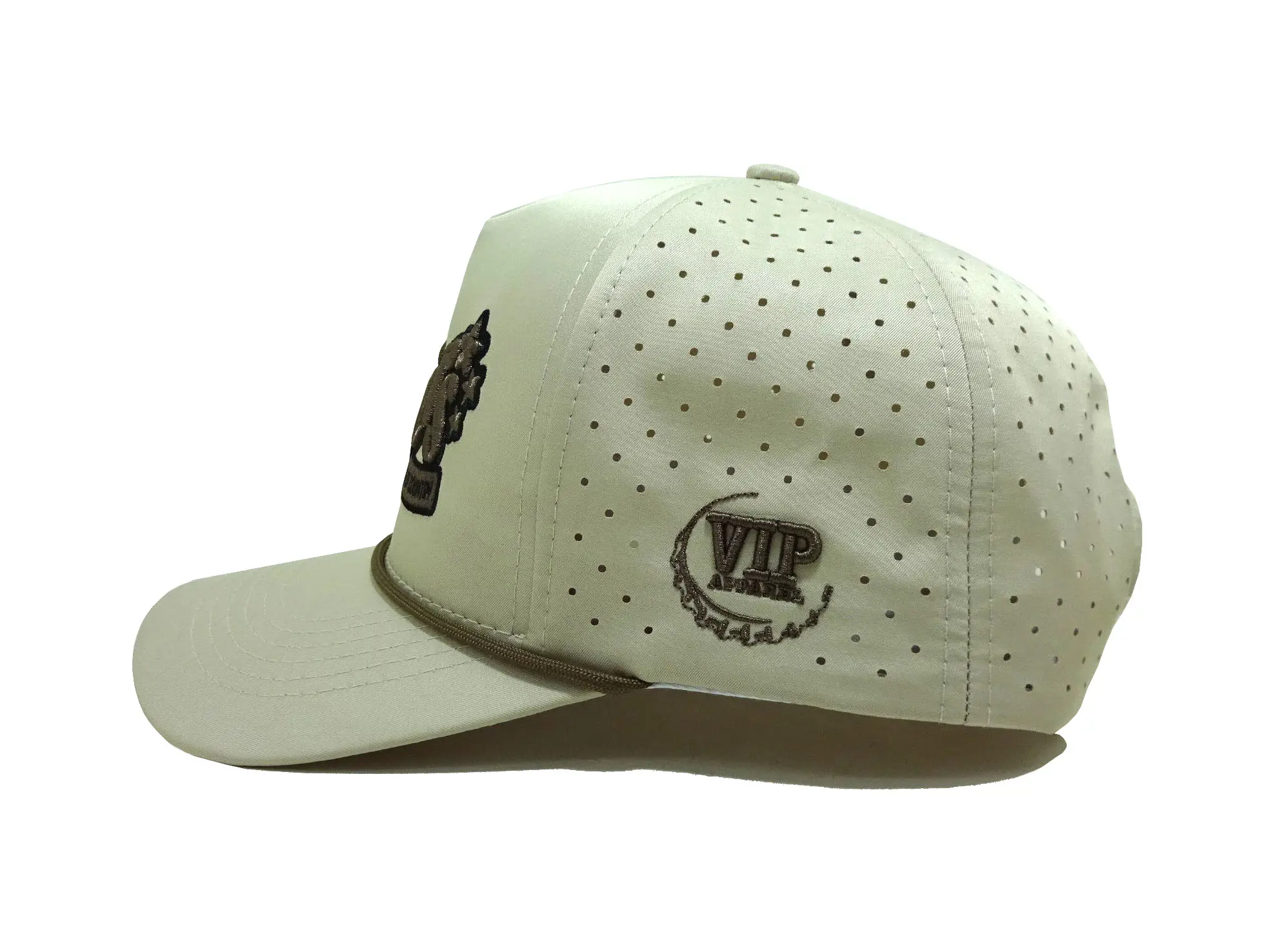 Wholesale High Quality Customize Laser Cut Baseball Cap with Rope 3D Embroidery High Fashion Sports Cap for Unisex 3