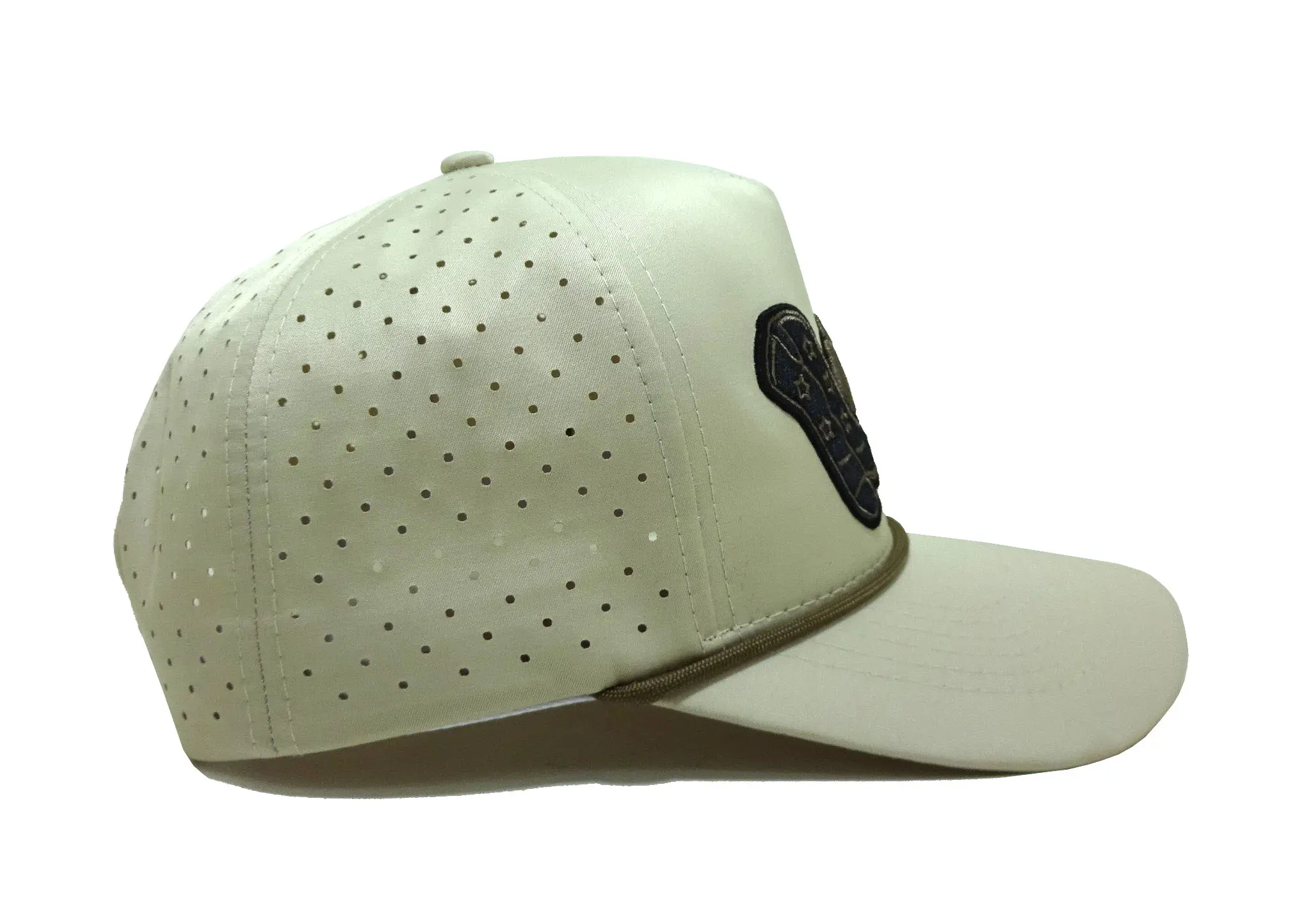 Wholesale High Quality Customize Laser Cut Baseball Cap with Rope 3D Embroidery High Fashion Sports Cap for Unisex 4