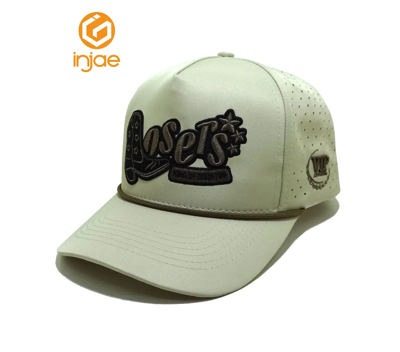 Wholesale High Quality Customize Laser Cut Baseball Cap with Rope 3D Embroidery High Fashion Sports Cap for Unisex 1