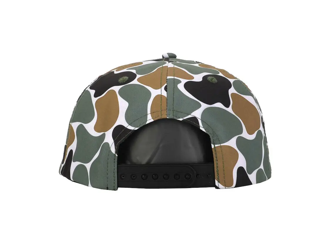 Wholesale High Quality Ducks Camo Snapback Cap With Rope Custom Logo 5 Panel Flat Brim Sun Protection Soft Headwear 5