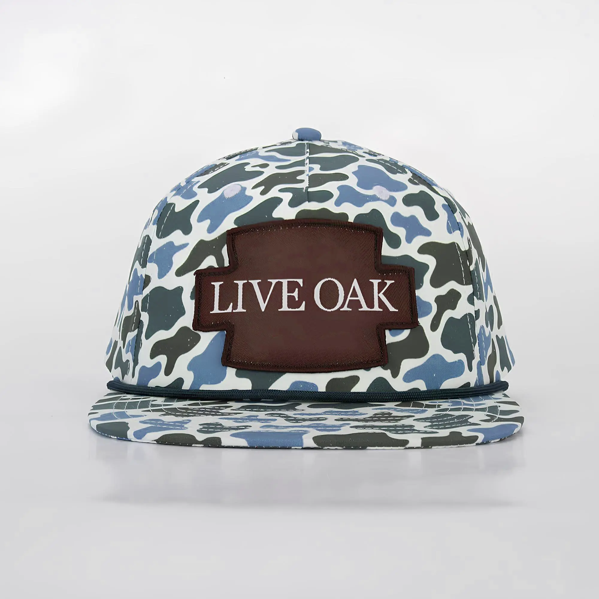 Wholesale High Quality Ducks Camo Snapback Cap with Rope Custom Logo Hiphop Outdoor Promotional Sports Cap for All Seasons 1