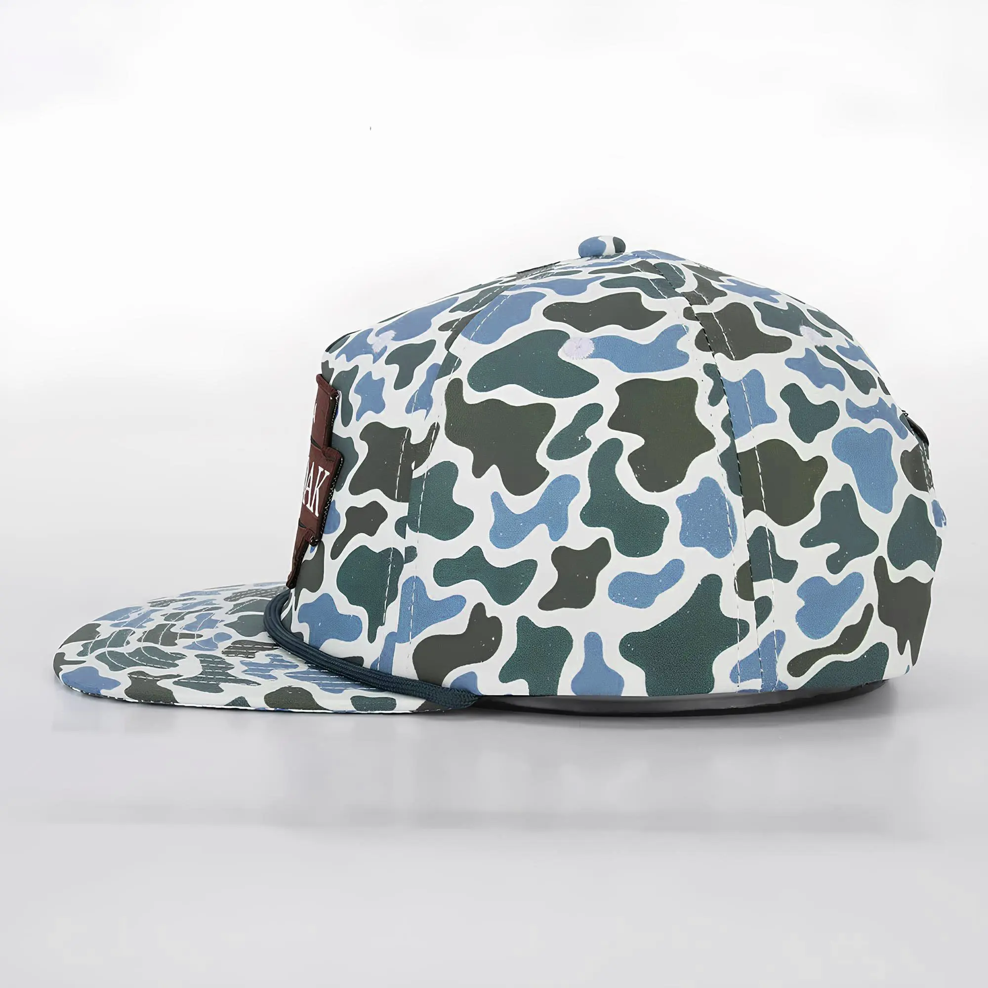 Wholesale High Quality Ducks Camo Snapback Cap with Rope Custom Logo Hiphop Outdoor Promotional Sports Cap for All Seasons 3