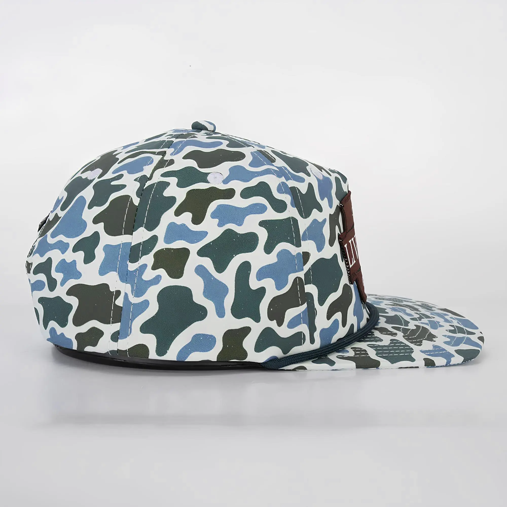 Wholesale High Quality Ducks Camo Snapback Cap with Rope Custom Logo Hiphop Outdoor Promotional Sports Cap for All Seasons 2