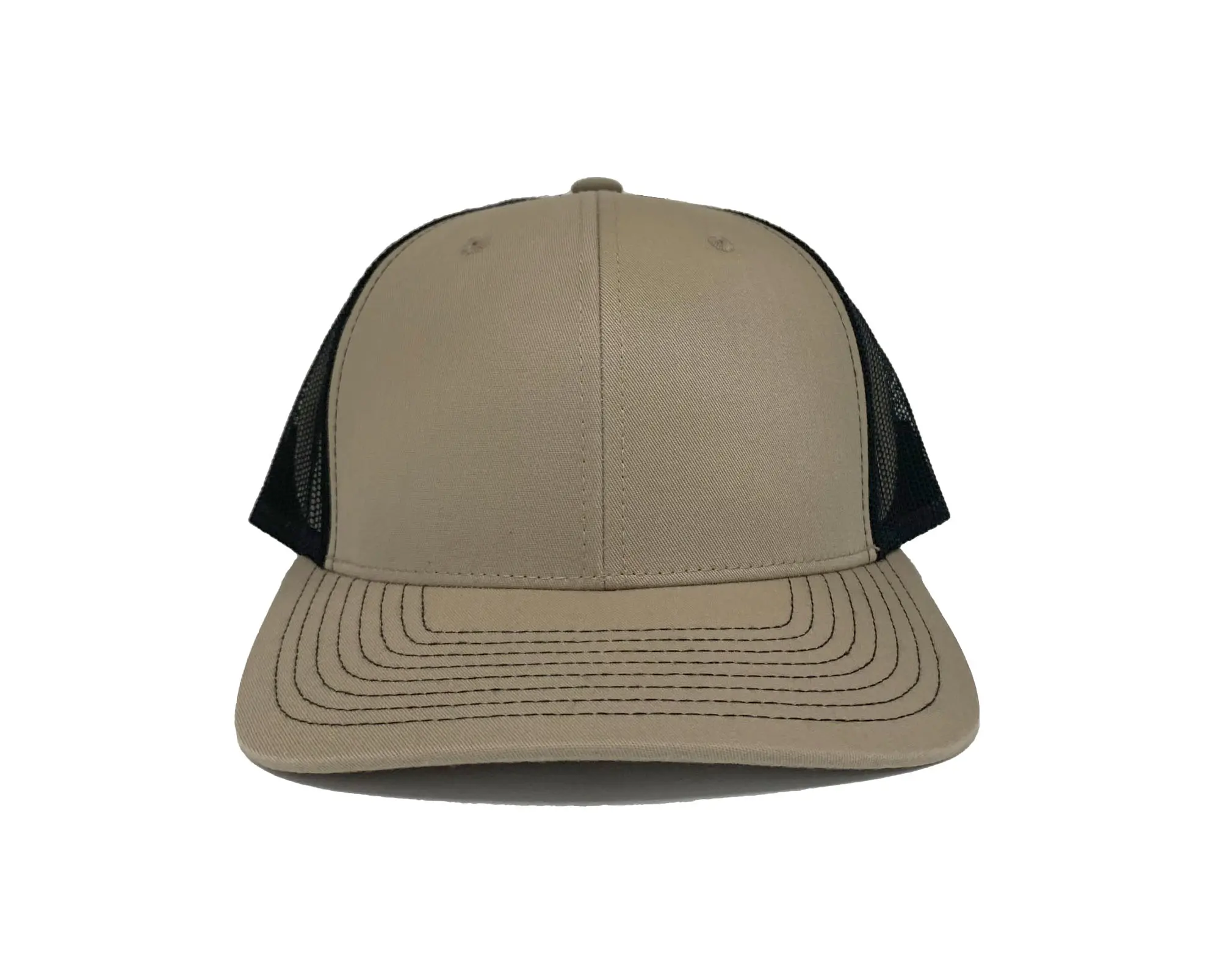 Wholesale High Quality Trucker Hat Beige Color Wholesale Custom Hat 6 Panels Structured Snapback Cap for Man 1