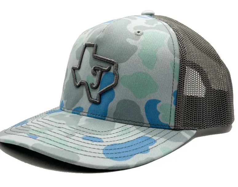 Wholesale Hiphop Camo Trucker Hat with Custom Logo High Quality Soft Wear 3D Embroidery Adjustable Trucker Hat 2
