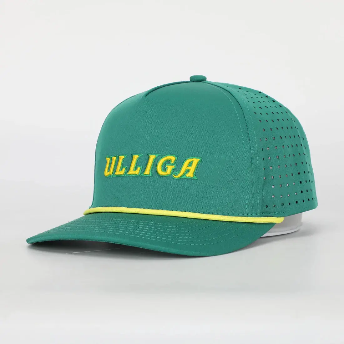 Wholesale Luxury High Quality Laser Cut Golf Hat for Unisex Custom Logo Promotional Baseball Cap Snapback Cap with Rope 1