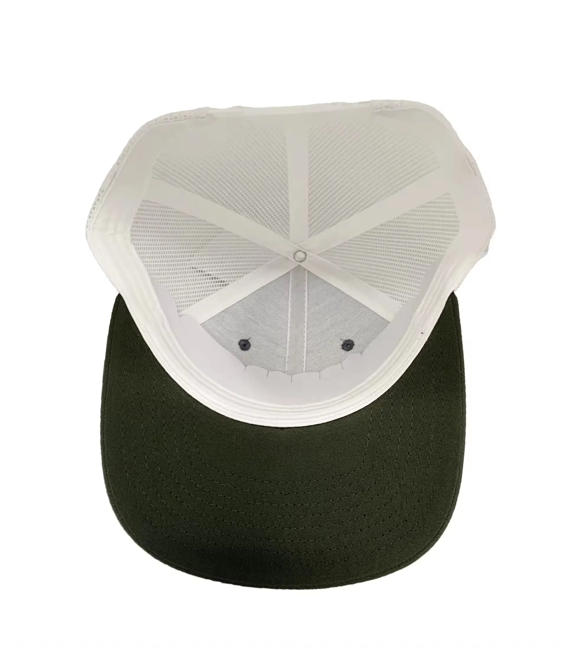 Wholesale New Design Customize Trucker Hat High Quality Heather Grey/Olive Color HipHop Fashion Sports Cap 4